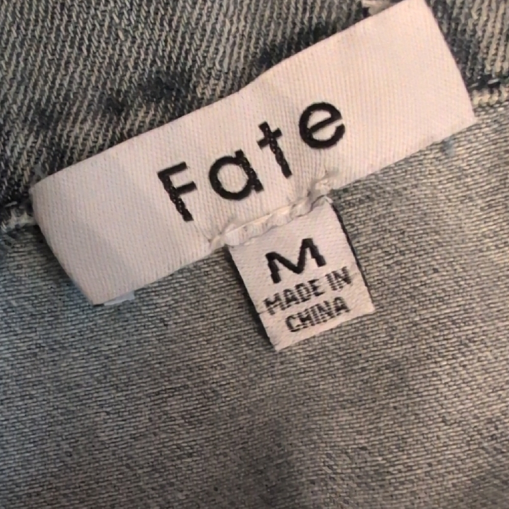 Fate Blue Denim Dress with Belted Waist - Picture 2 of 14